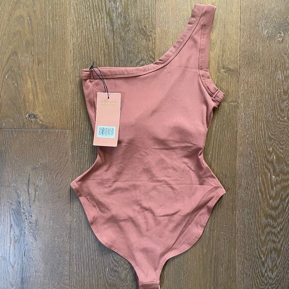 girlfriend collective NWT Tate One Shoulder Bodysuit Bundle 2 - Picture 3 of 7